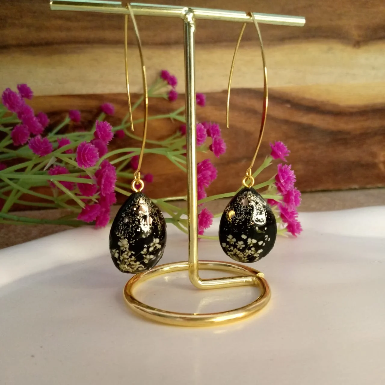 Golden Dusk Drop Earrings